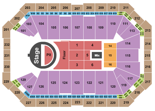 Dickies Arena 5 Seconds of Summer Seating Chart